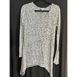 Women's Black & Gray Heathered MUDD Long Sleeve Sweater Size L‎
